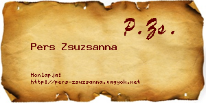 Pers Zsuzsanna névjegykártya